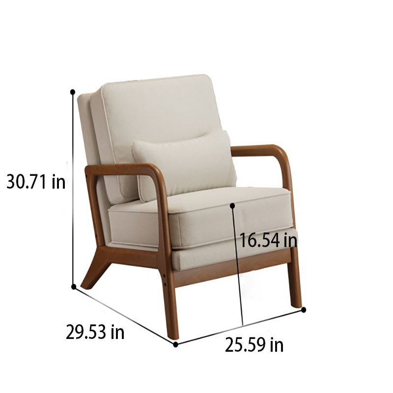 Nordic Modern Minimalist Bedroom Balcony Living Room Trendy Small Apartment Nordic Solid Wood Single Beanbag Chair