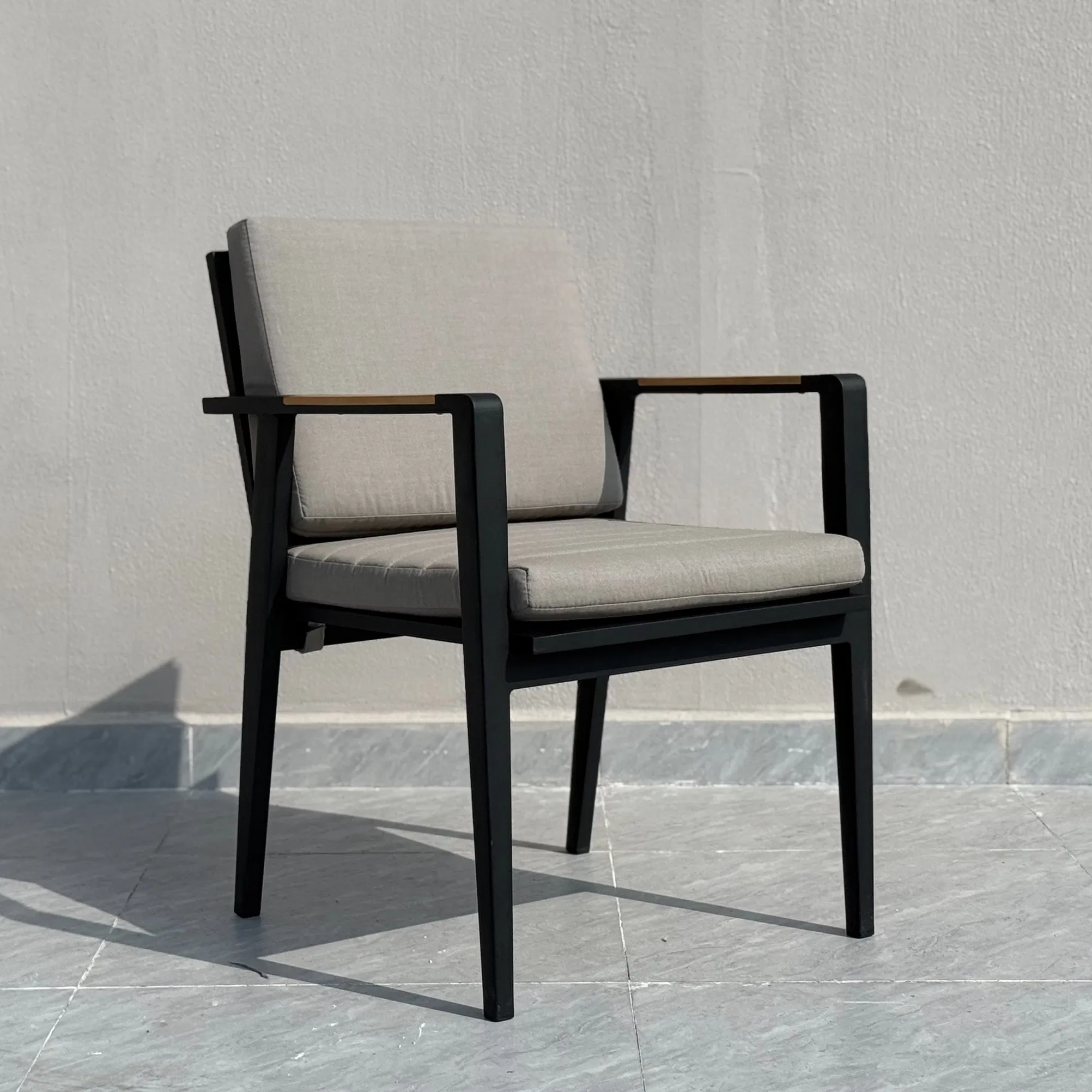 Outdoor Furniture Modern Garden Leisure Rope Dining Teak Arm Chair