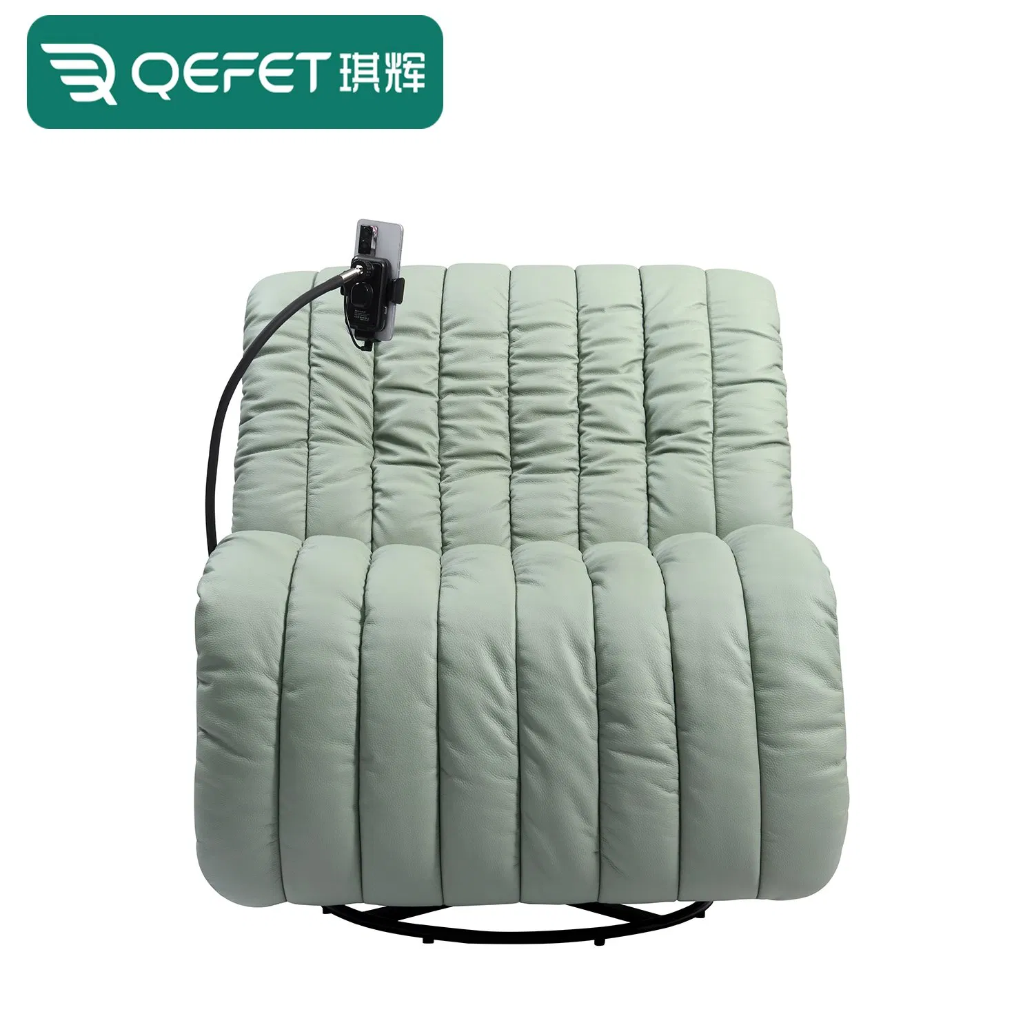 Italian Design Living Room Hotel Office Leisure Single Recliner Functional Sofa Solid Wood Frame Leather Electric Single Chair with Wireless Cell Phone Charging