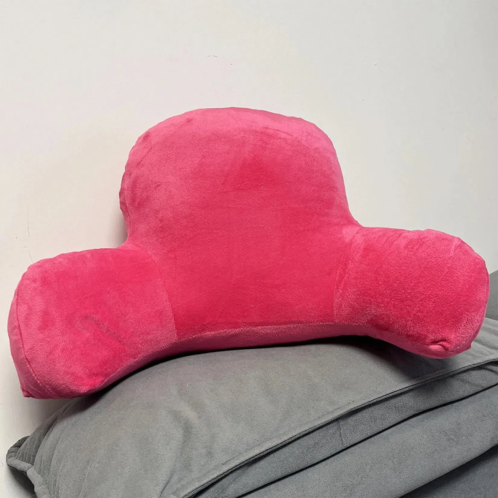 Bed Wedge Reading Pillow Backrest Pillow with Arms Reusable Winter Soft Rest Pillow