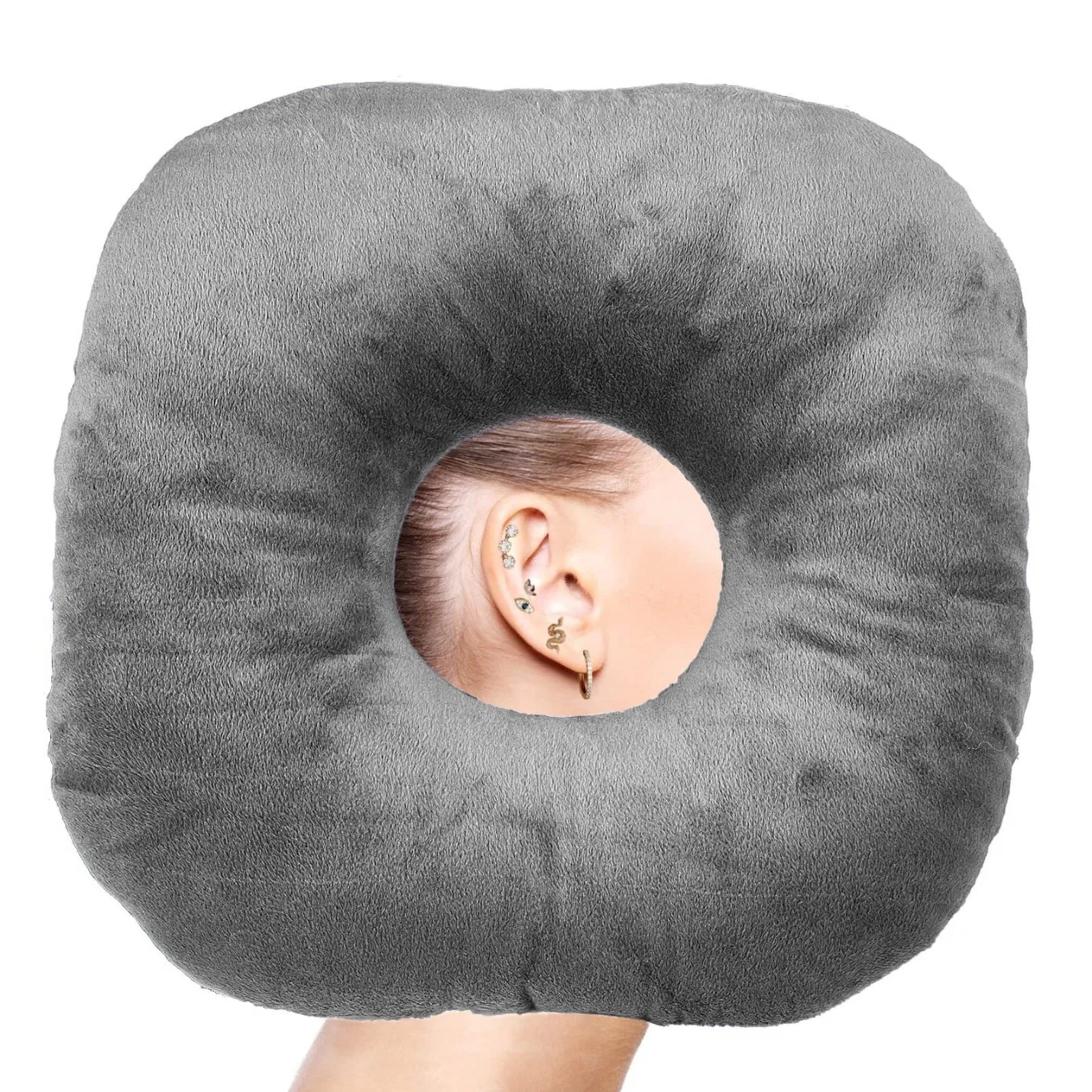 Amazon Best-Selling Cross-Border Product Hollow Seat Cushion Lumbar Support Donut-Shaped Ear Protection Side Sleeping Pillow with Ear Hole for Ear Recovery