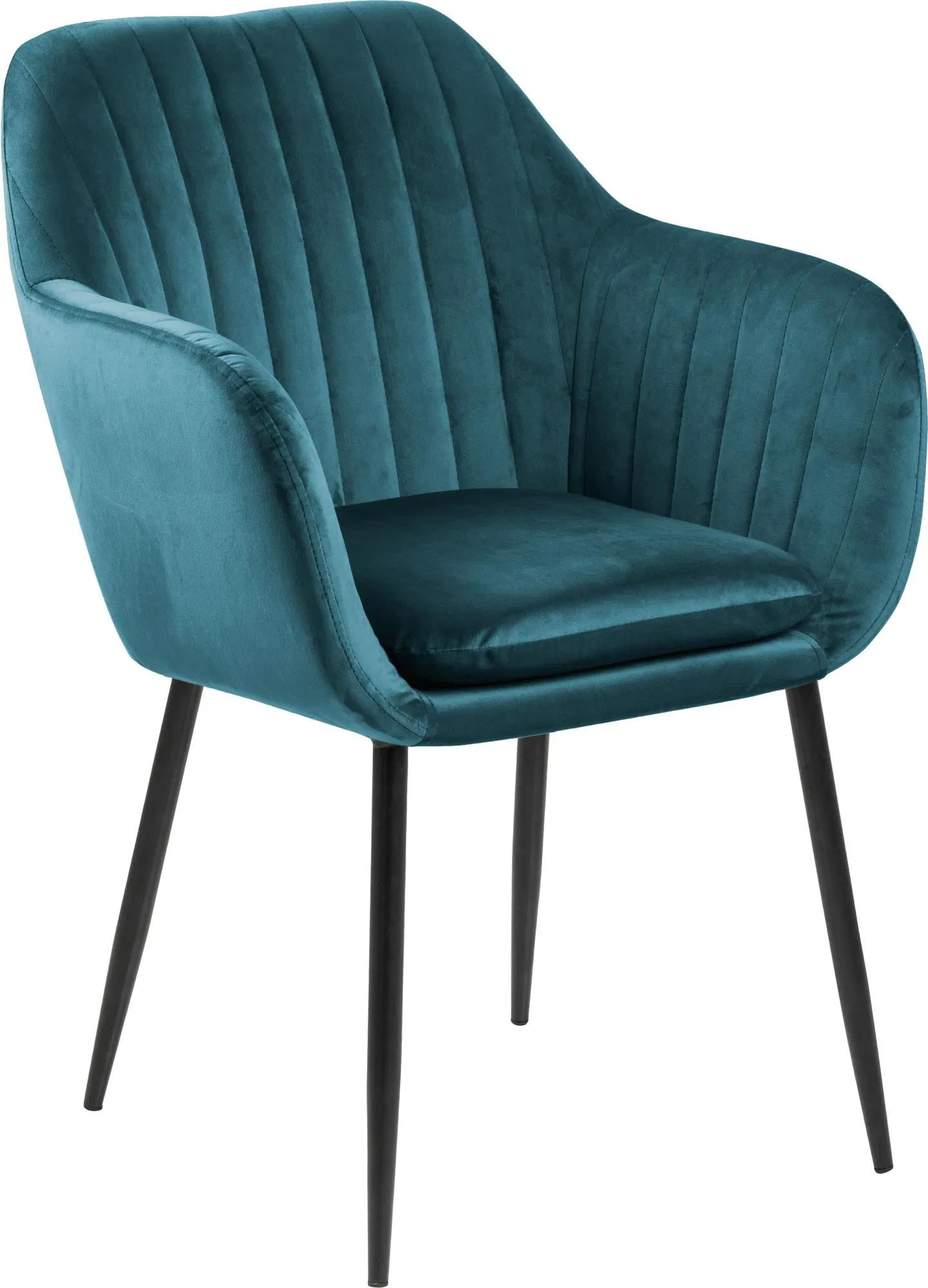 Hot Selling Upholstered Kitchen Dining Living Room Armchair with Metal Legs Modern Design Fabric Armchair for Sale