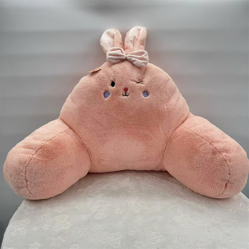 Ultra-Soft Bunny Hug Pillow for Lumbar Support with W-Shaped Base