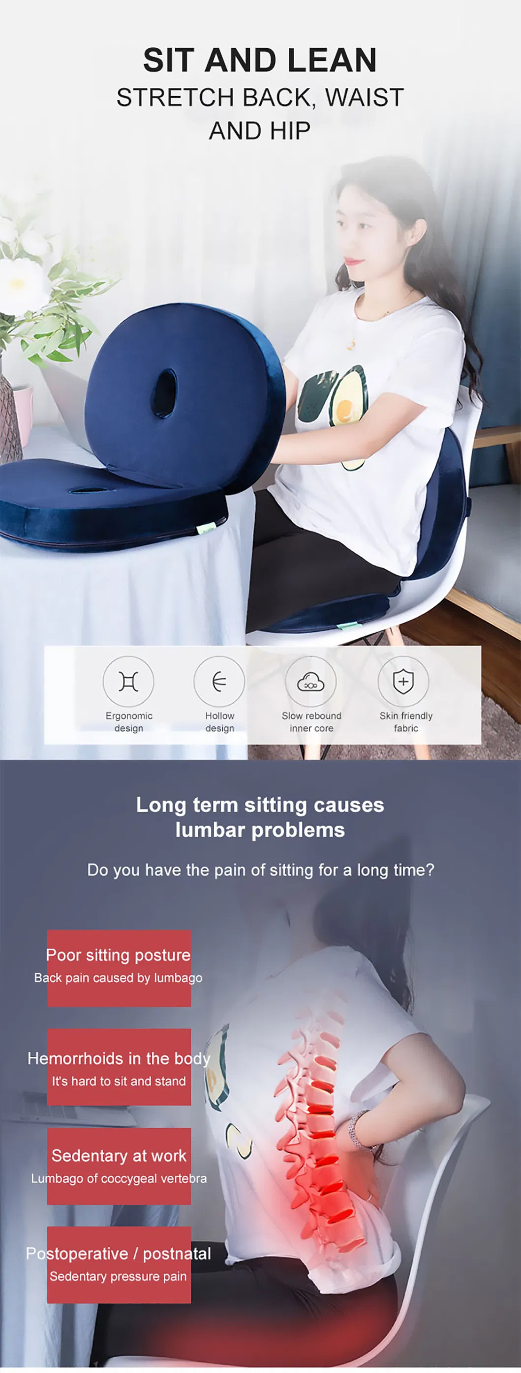 Memory Foam Cushion Detailed View