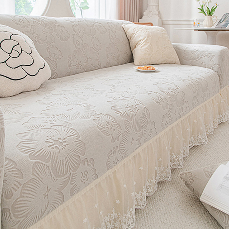 All-Inclusive and Dustproof Jacquard Skit Edge Sofa Cover Protector for Every Season