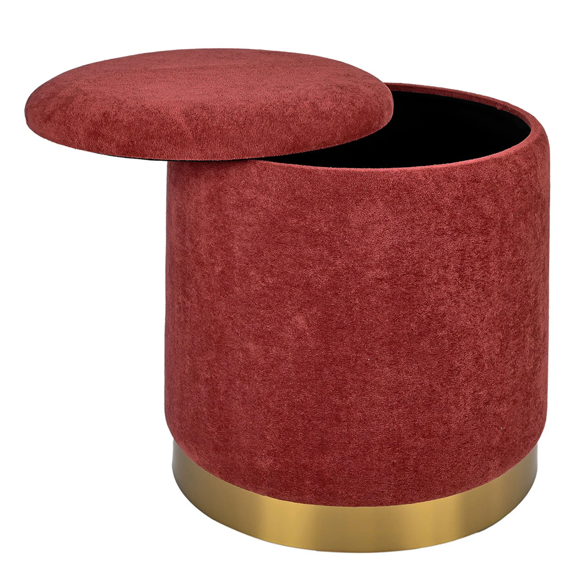 Home Decor Furniture Ottoman Nordic Luxury Flannel for Living Room Round Ottoman