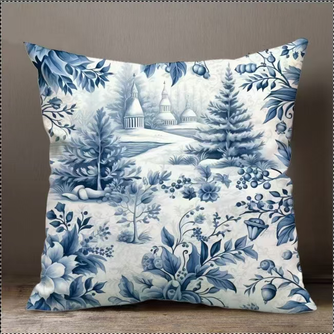 Reasonable Price New Style Christmas Tree Floor Cushions Jacquard Cushion Pillow