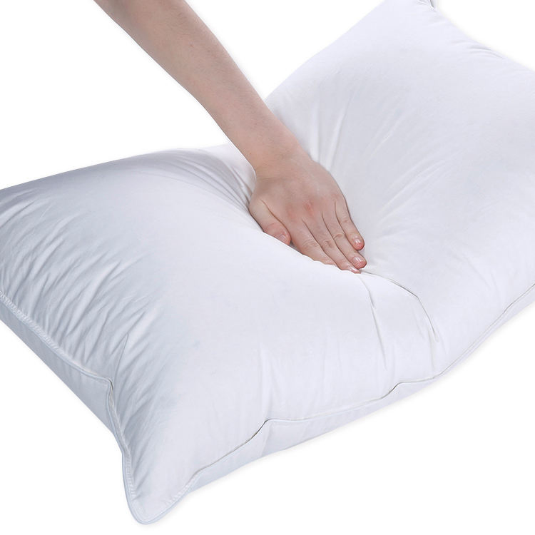 Bedding Down Goose Feather Pillow Bed Hotel Travel Cushion Pillowcase Standard Neck Head Pillow