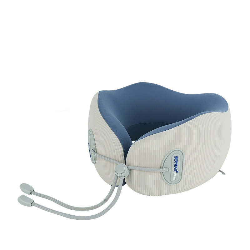 Portable Neck Pillow Upgraded Travel Neck Pillow for Airplane 100% Pure Memory Foam Travel Pillow for Flight Headrest Sleep