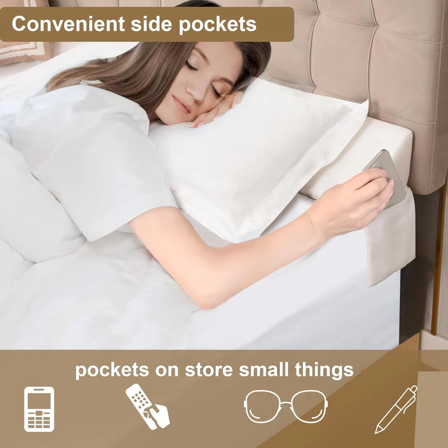 Mini Order Bed Gap Wedge Pillow Factory Directly Ship Back Wedge Foldable Memory Foam Pillow