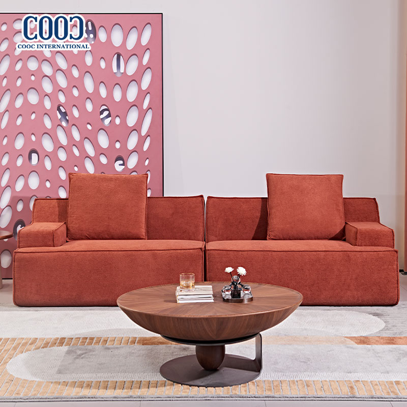 Foshan Contemporary Fabric Modern Design Lazy Sectional Luxury Vacuum Foam Compression Couch Sofa with Pillow for Furniture Living Room