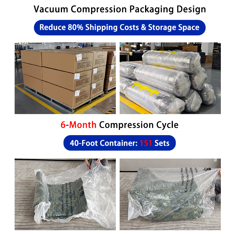 Modern Fabric Boneless Foam Vacuum Compressed Modular Sectional Couch L Shape Corner Combination Compress Cloud Sofa for Living Room