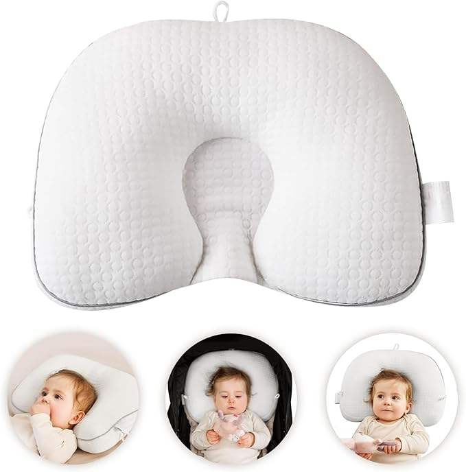 Outdoor Silicone Side Cervical Lumbar Support Plush Printed Travel Neck Pillow Latex Baby Reading Sleeping Bed Pillows