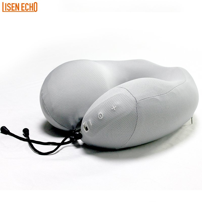 U-Shape Portable Memory Foam Travel Neck Pillow with Bluetooth Music Speaker