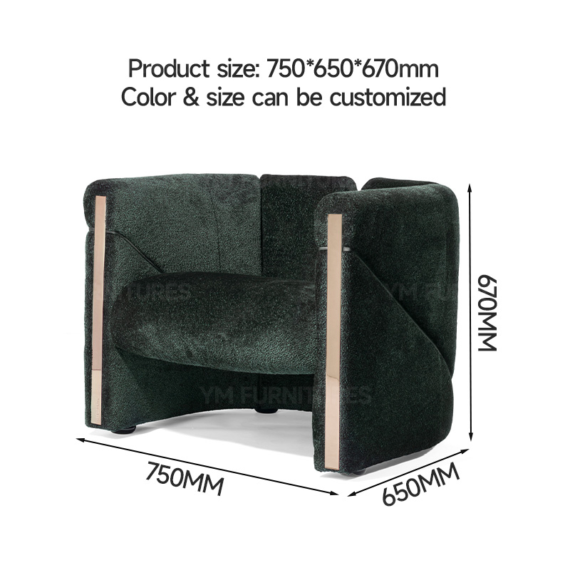 Modern Leisure Lounge Velvet Green Living Room Arm Chairs for Home&Hotel