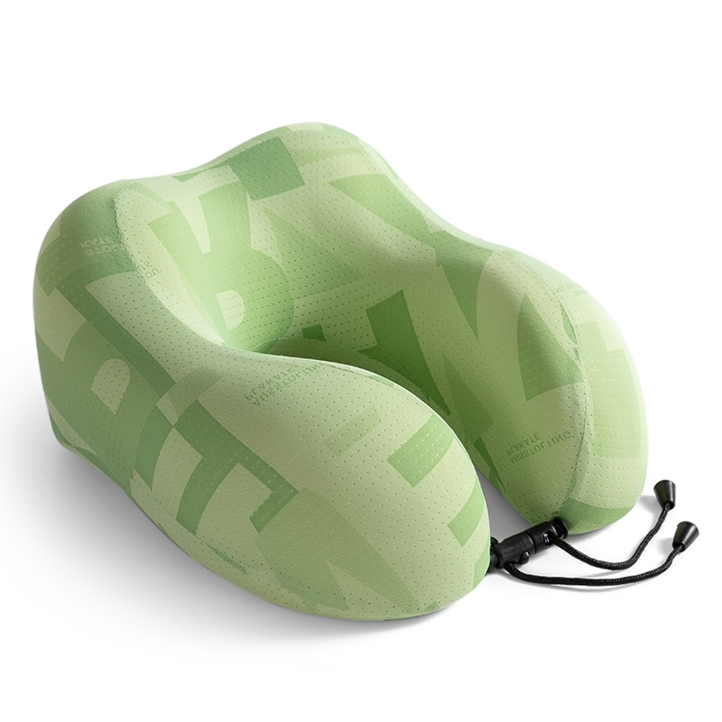 U-Shaped Memory Foam Travel Pillow Car Airplane Neck Support with Massage Feature