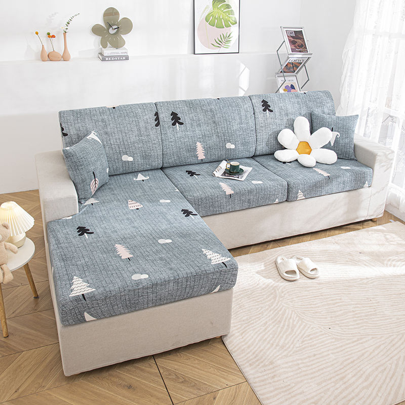 New Ice Silk Cool Feeling Printed Sofa Hat Furniture Living Room Polyester Jacquard Sofa Cover in Many Colors Sofa Slipcover