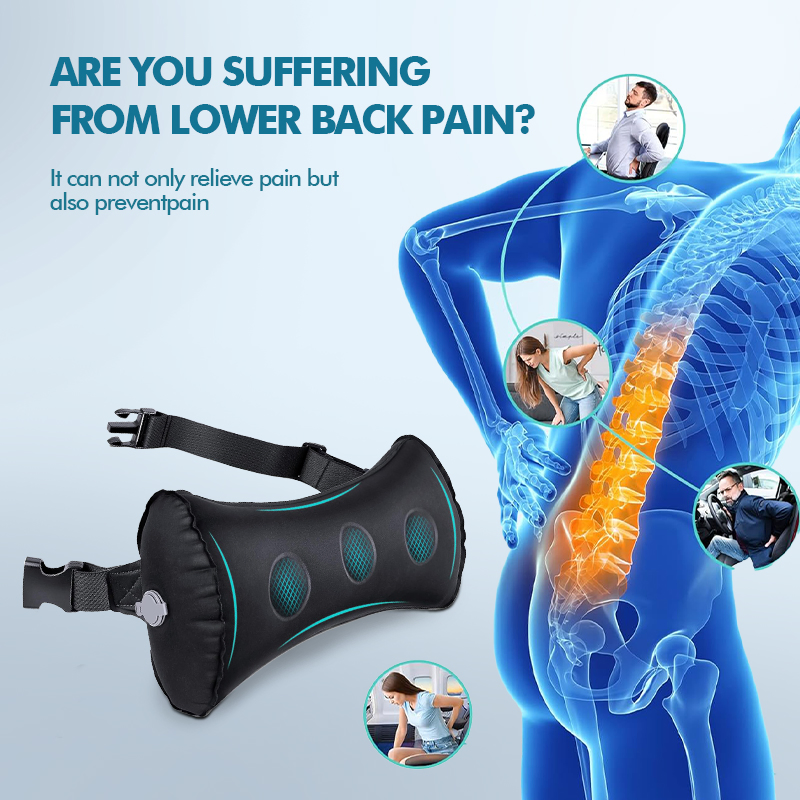 Kinggear Outdoor Camping Lumbar Support Pillow Inflatable Back Support Lumbar Pillow for Car Office Chair