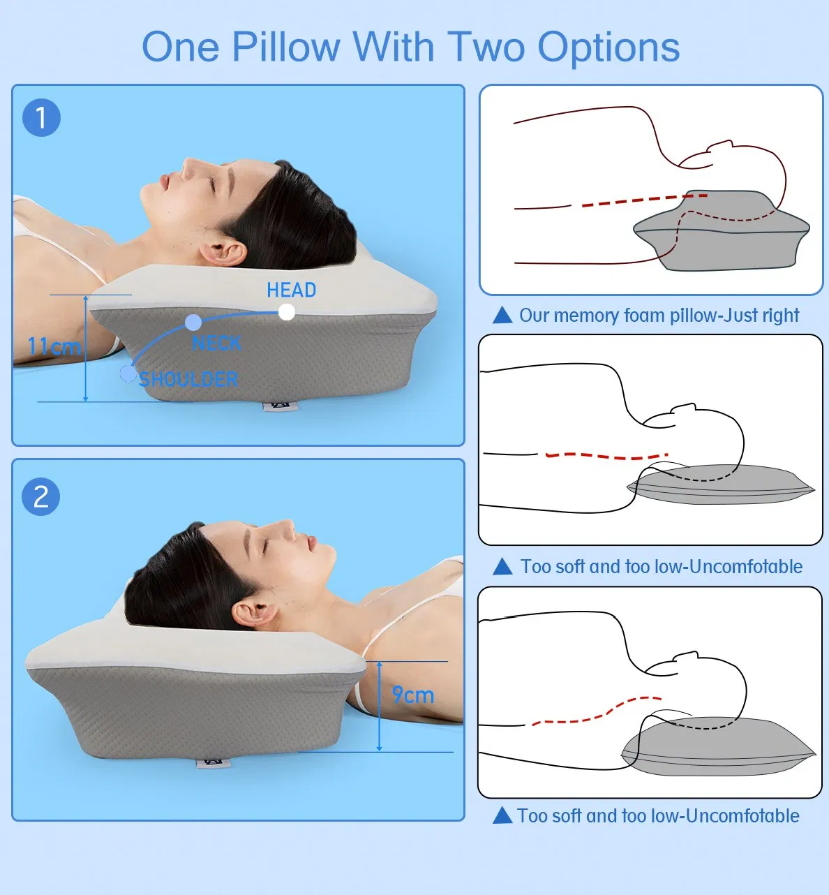 Factory Customizable Compressible Memory Foam Travel Pillow Portable Neck Pillow