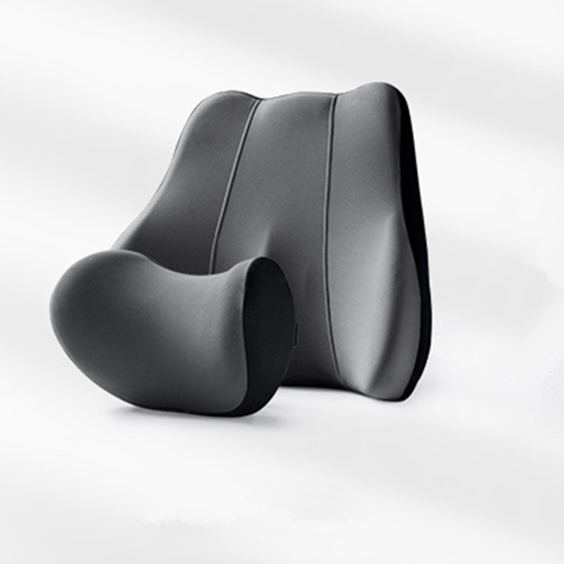 Car Memory Foam Lumbar Pillow Plush Backrest Back Cushion Support Car Pillow