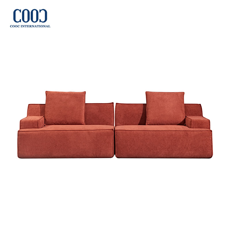 Foshan Contemporary Fabric Modern Design Lazy Sectional Luxury Vacuum Foam Compression Couch Sofa with Pillow for Furniture Living Room
