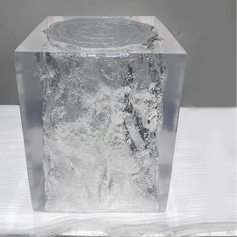 Home Decoration Adjustable Petal Creative Dressing Stool Transparent Resin Backrest Armchair