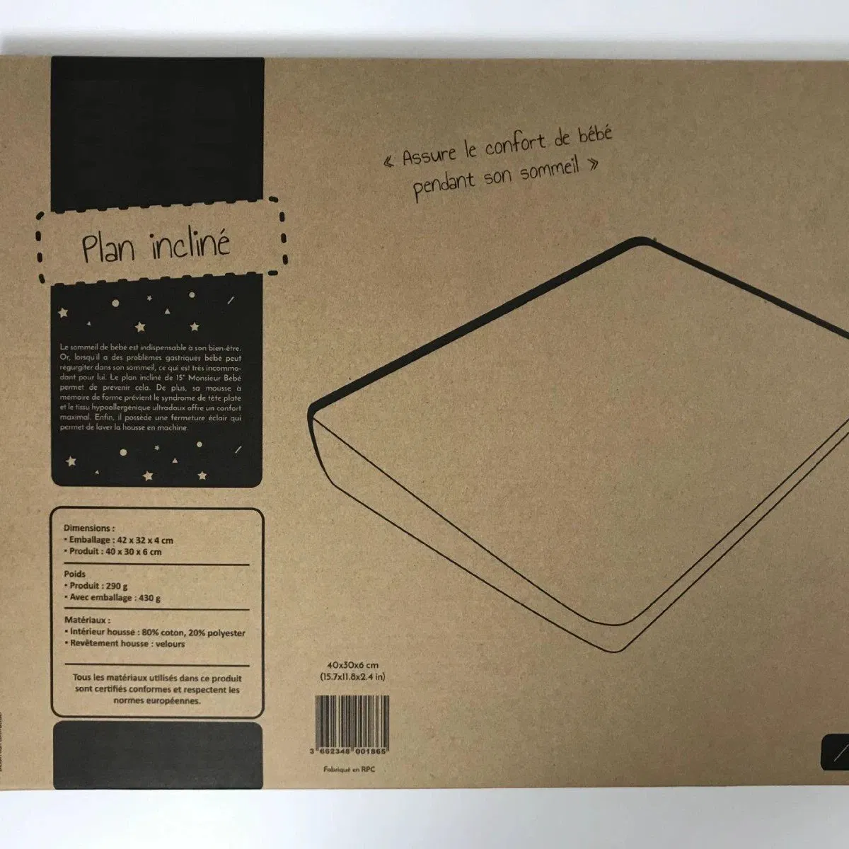 Waterproof Memory Foam Soft Wedge Pillow for 0-1 Years Old Babies Prevent Spitting Milk