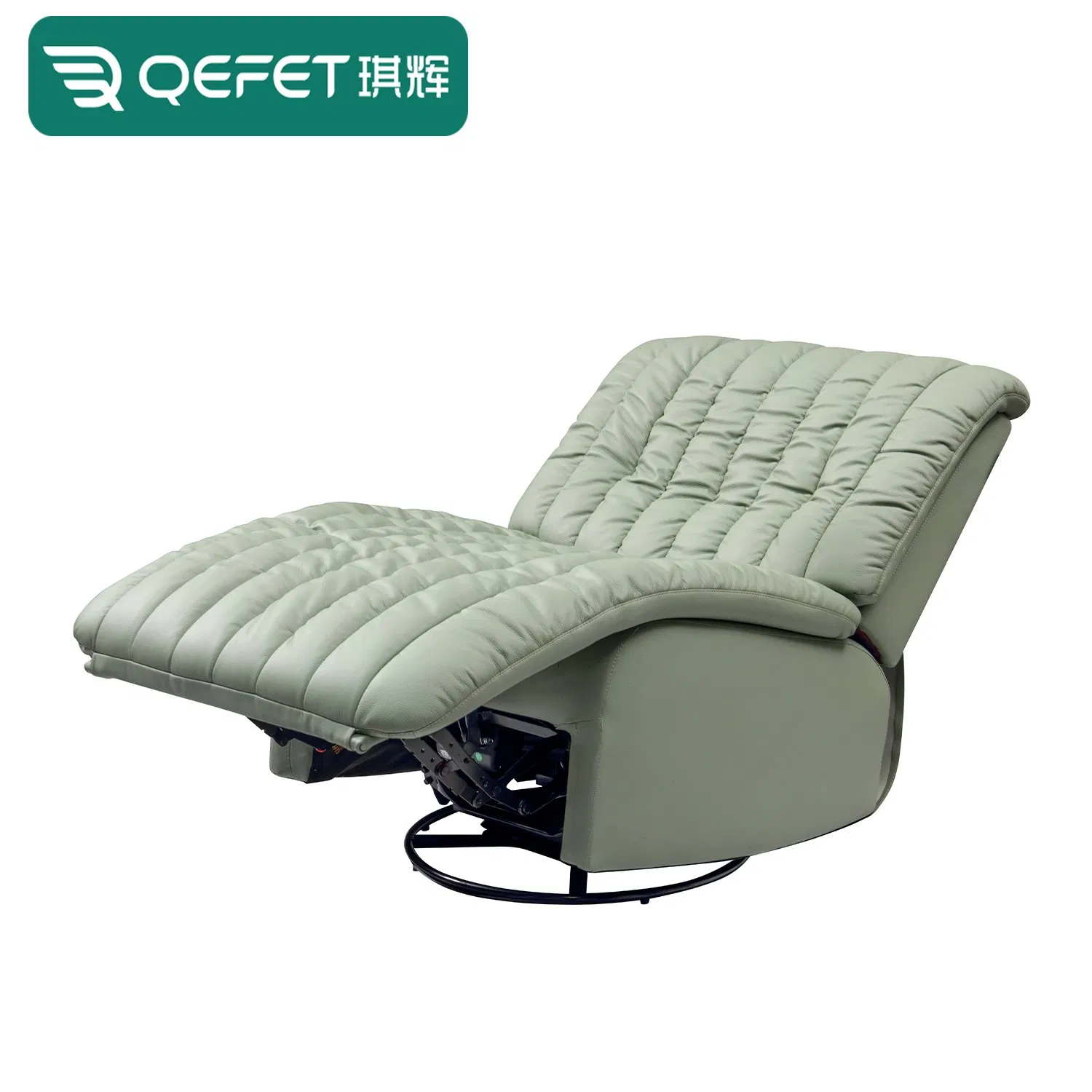 Italian Design Living Room Hotel Office Leisure Single Recliner Functional Sofa Solid Wood Frame Leather Electric Single Chair with Wireless Cell Phone Charging