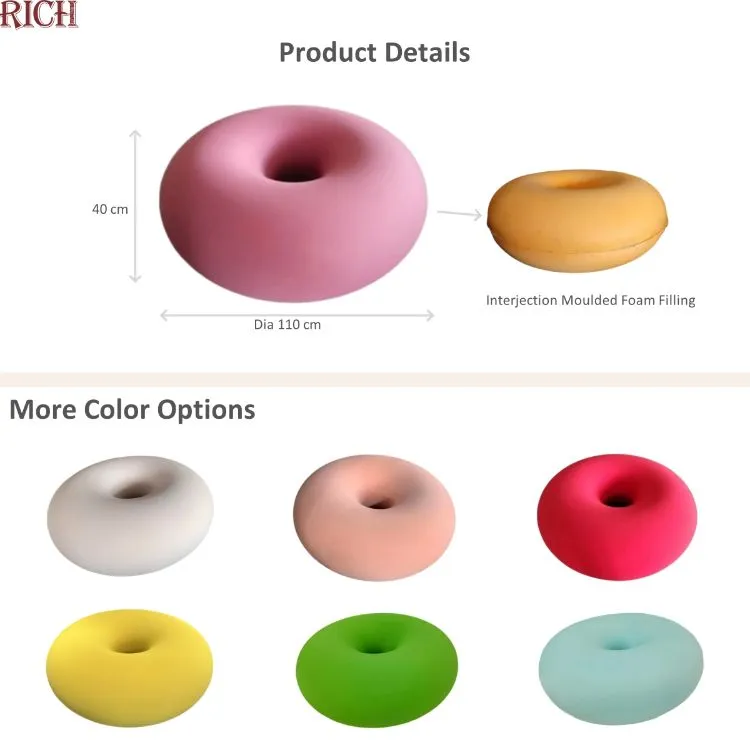 Donut Pouf Ottoman Detail