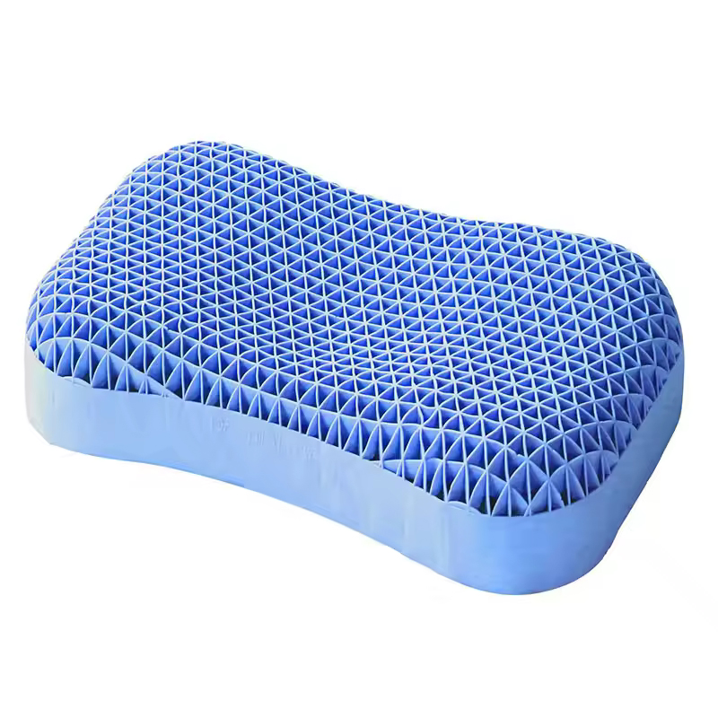 China Manufacturer Wholesale King Size Bed Wedge Pillow Foam Ergonomic Design Rectangular Pillow TPE Gel Grid Latex Adult Pillow
