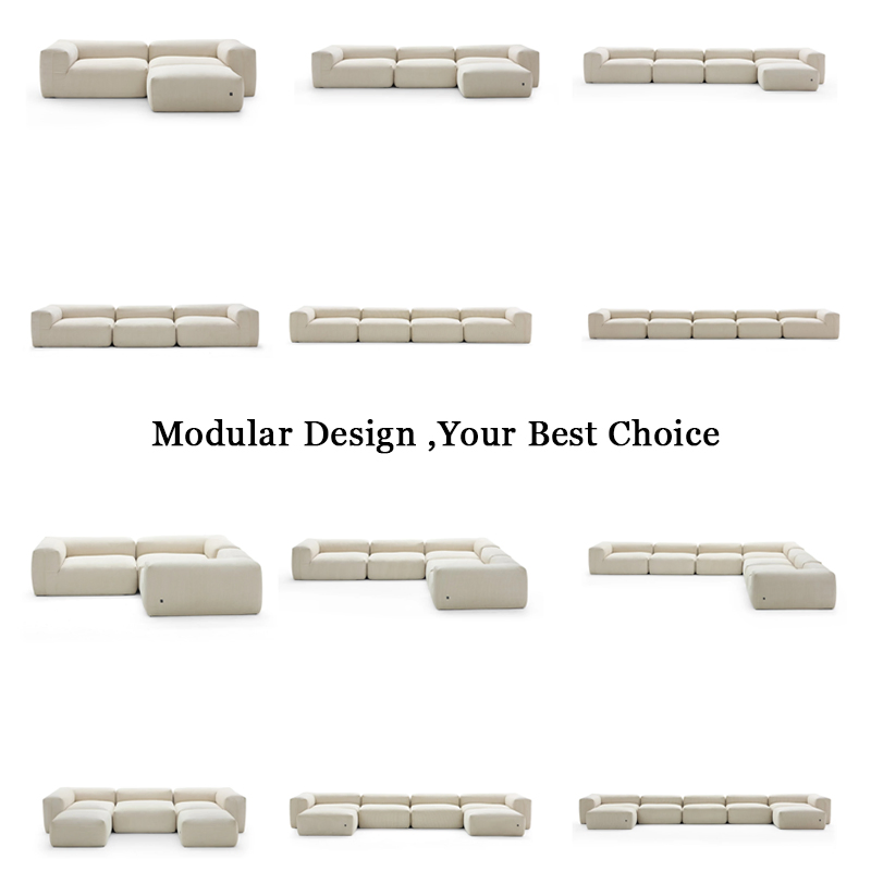 Living Room Vacuum Furniture Compression Sectional Cloud Sofa
