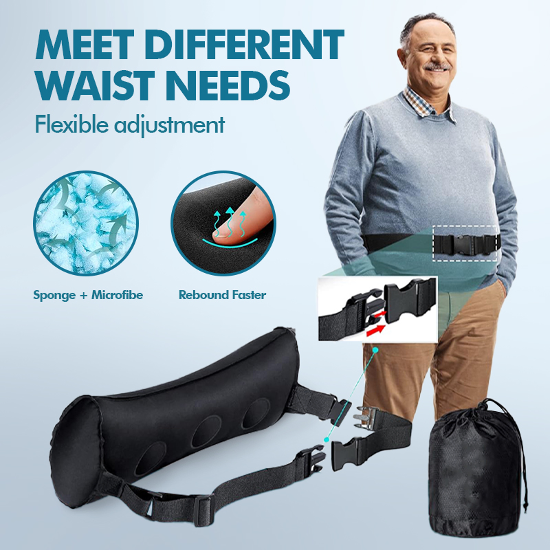 Kinggear Outdoor Camping Lumbar Support Pillow Inflatable Back Support Lumbar Pillow for Car Office Chair