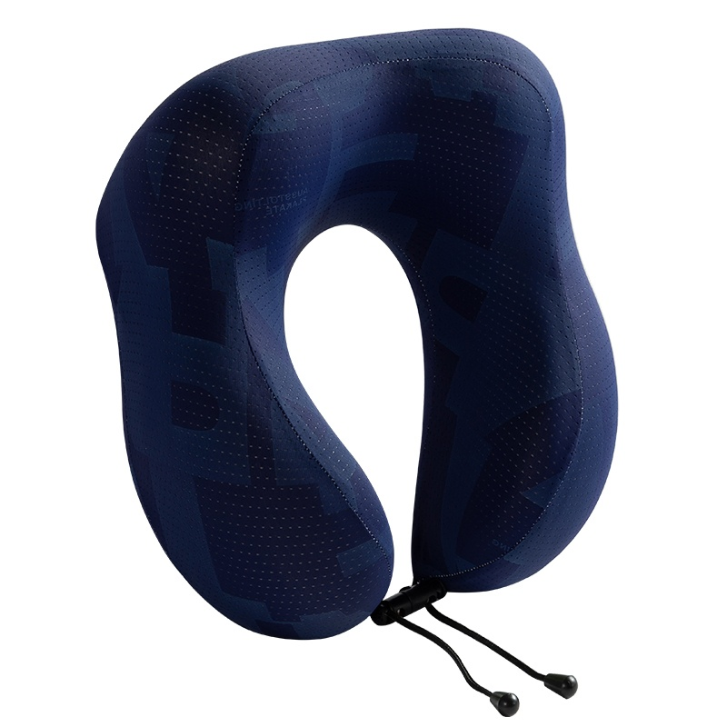 U-Shaped Memory Foam Travel Pillow Car Airplane Neck Support with Massage Feature