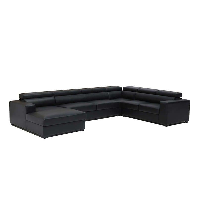 Sectional Sofa Furniture Modern Black U Shaped Sofa for Hotel Lounge