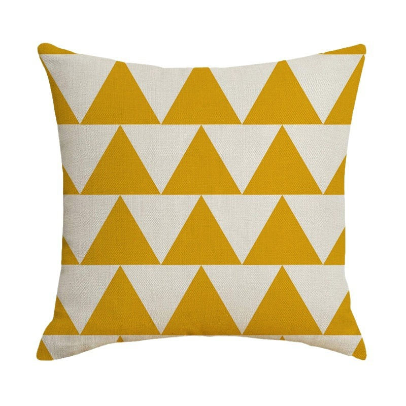 Geometric Pillow Cover Simple Plaid Sofa Printed Cushion Headboard Pillow Cover