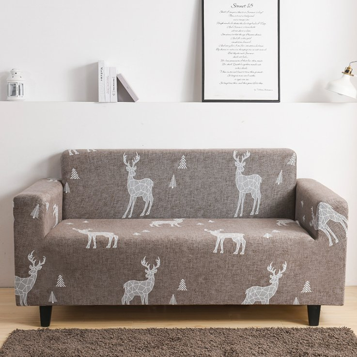 Removable Elastic Set Printed Couch Sofa Cover, Living Room Decoration Stretch Slipcover