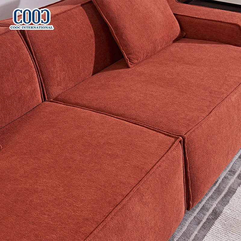 Foshan Contemporary Fabric Modern Design Lazy Sectional Luxury Vacuum Foam Compression Couch Sofa with Pillow for Furniture Living Room