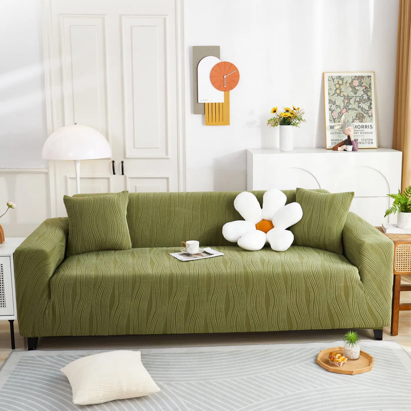 Popular Jacquard Velvet All Season Universal Dustproof All Inclusive Integrated Anti Cat Scratch Sofa Cover