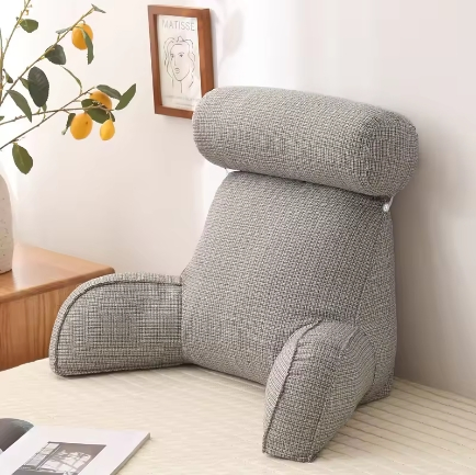 Soft and Slow-Recoverable Sofa Chair Cushion 100% Polyester Back Support Reading Lumbar Pillow with Armrest