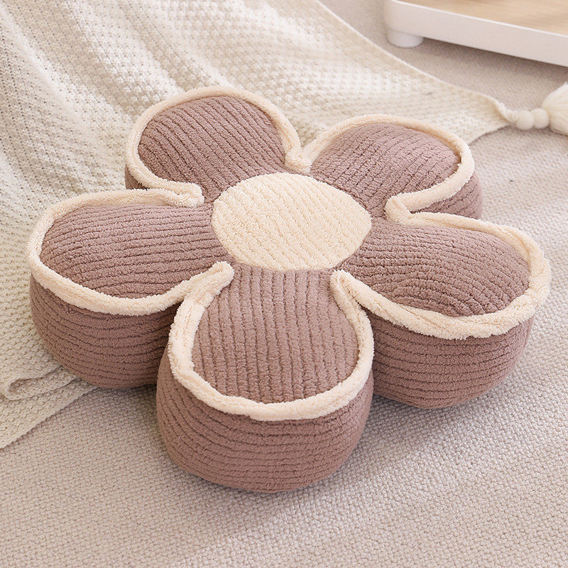 Langyu Ins Flower Throw Pillow - Nordic Home Furnishings, Heightened Seat Cushion, Sofa Flower Floor Cushion, Flower Dining Chair Backrest