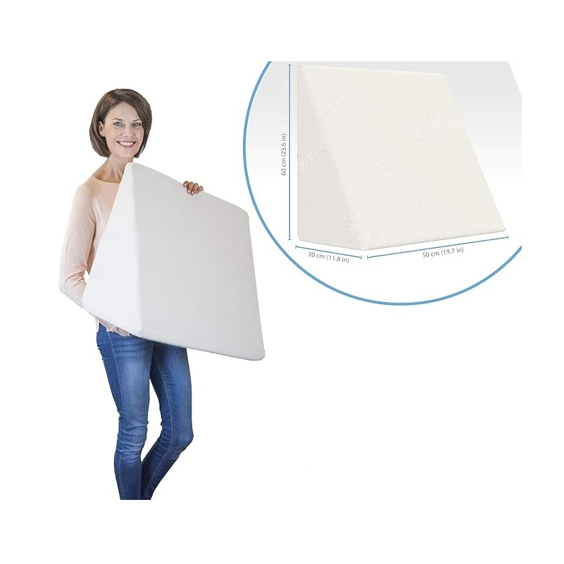 Extra Large and Wide Wedge Pillow Adults/Elderly Memory Foam Bed Wedge Pillow Cushion for Sleeping/ Acid Reflux/ Post Shoulder Surgery