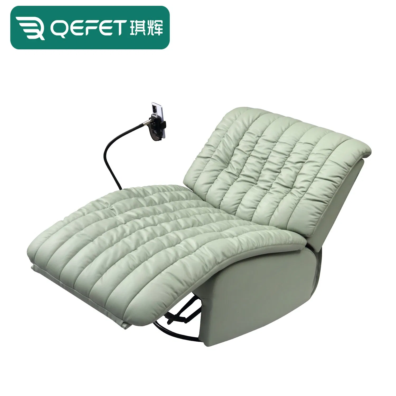 Italian Design Living Room Hotel Office Leisure Single Recliner Functional Sofa Solid Wood Frame Leather Electric Single Chair with Wireless Cell Phone Charging