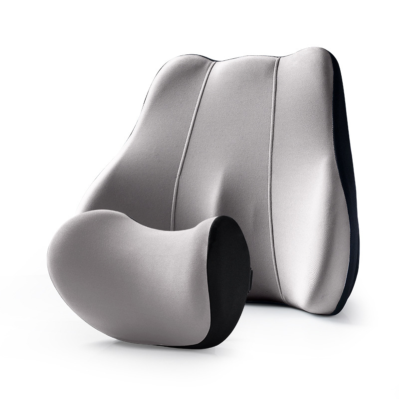 Car Memory Foam Lumbar Pillow Plush Backrest Back Cushion Support Car Pillow