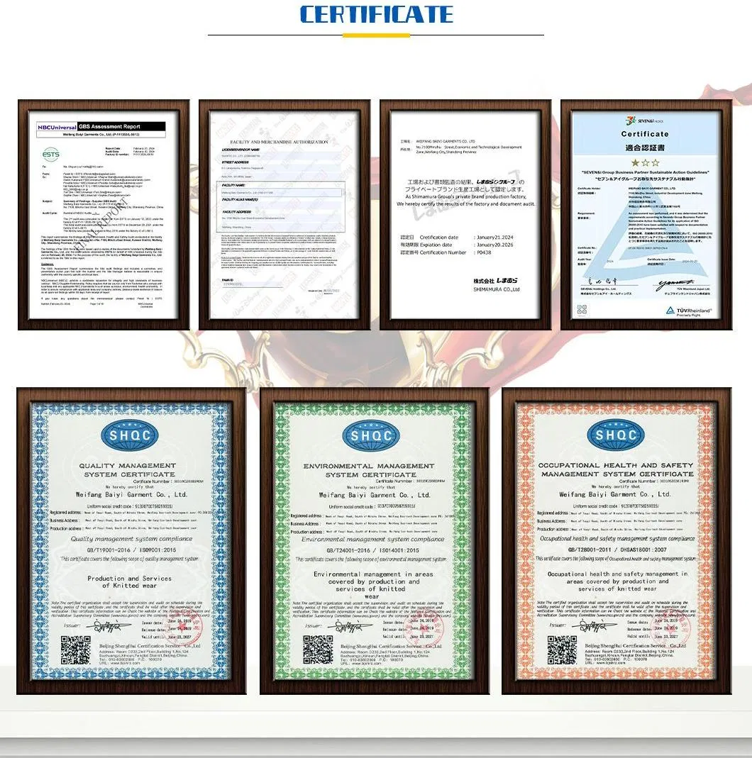 Certifications