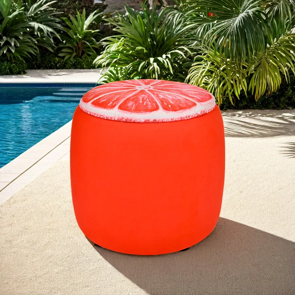 Storage Oval Ottoman for Sofa Bedroom Living Room Entryway