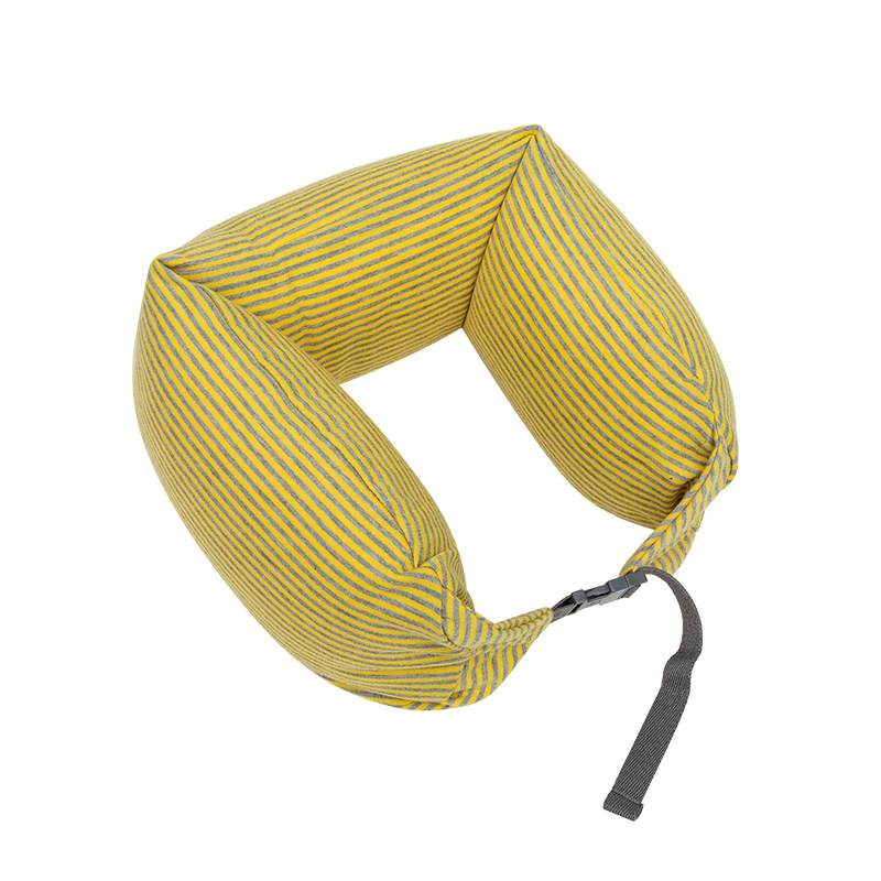 Neck Pillow for Travel Lumbar Support Pillow Cotton Travel Pillow Foam Particle Stripe U Pillow