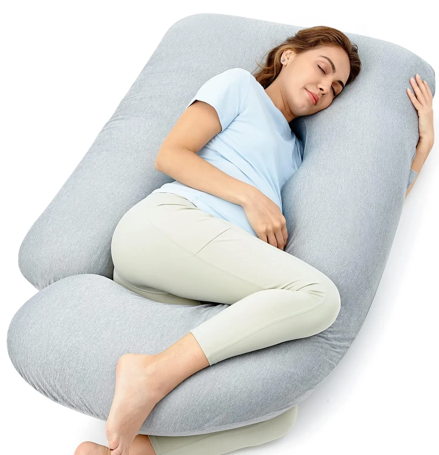 Full Body Support Maternity Pillow with Adjustable Wedge, Pregnancy Pillows for Sleeping