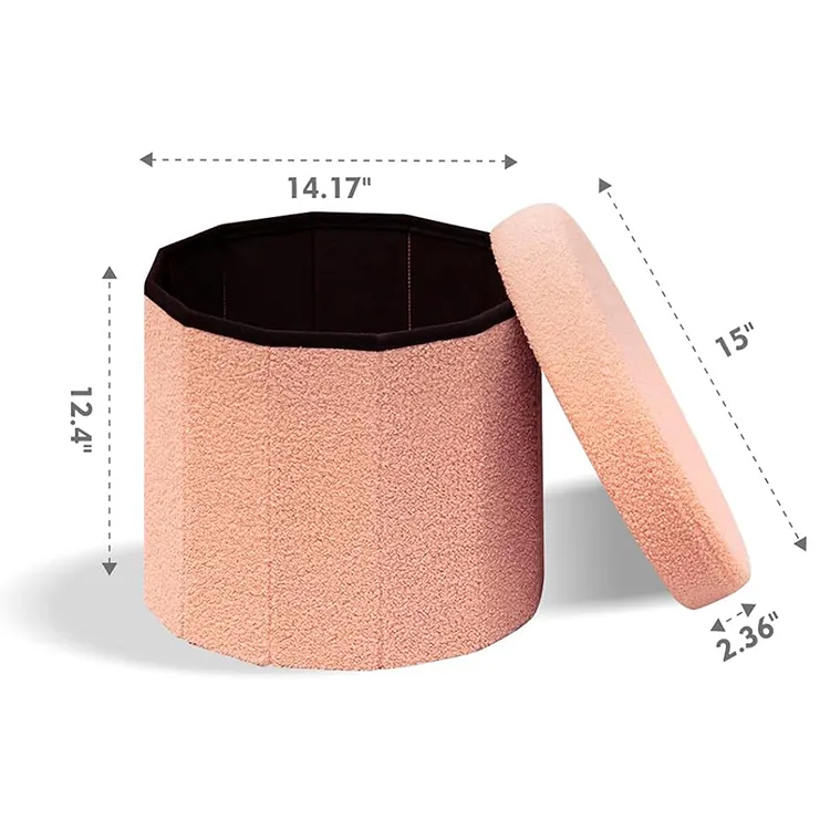 Velvet Storage Stool