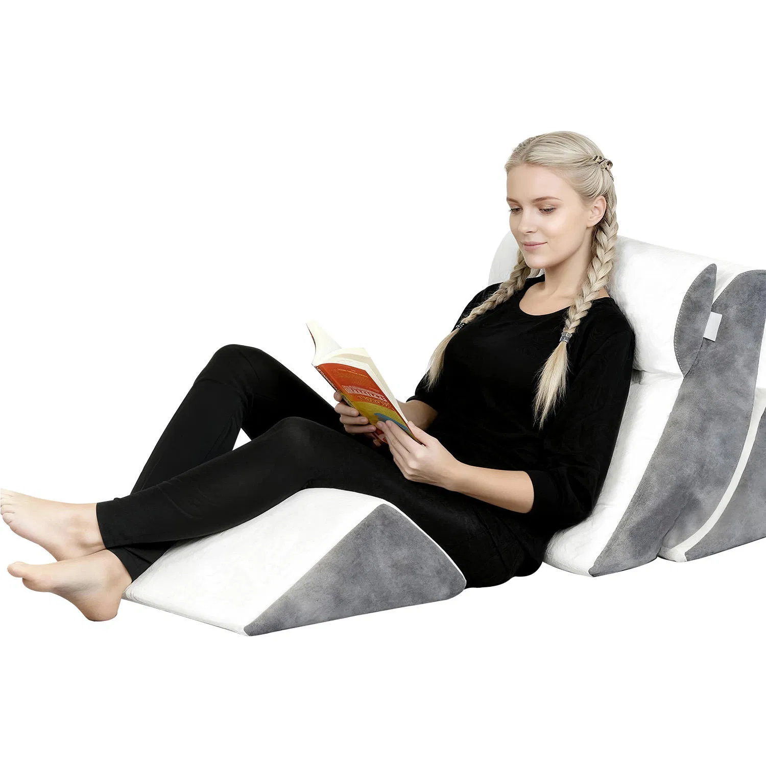 High Quality 4PCS Inflatable Orthopedic Bed Wedge Pillow Back Legs Sleep Nursing Airplane Hotel Camping Use Removable Therapy