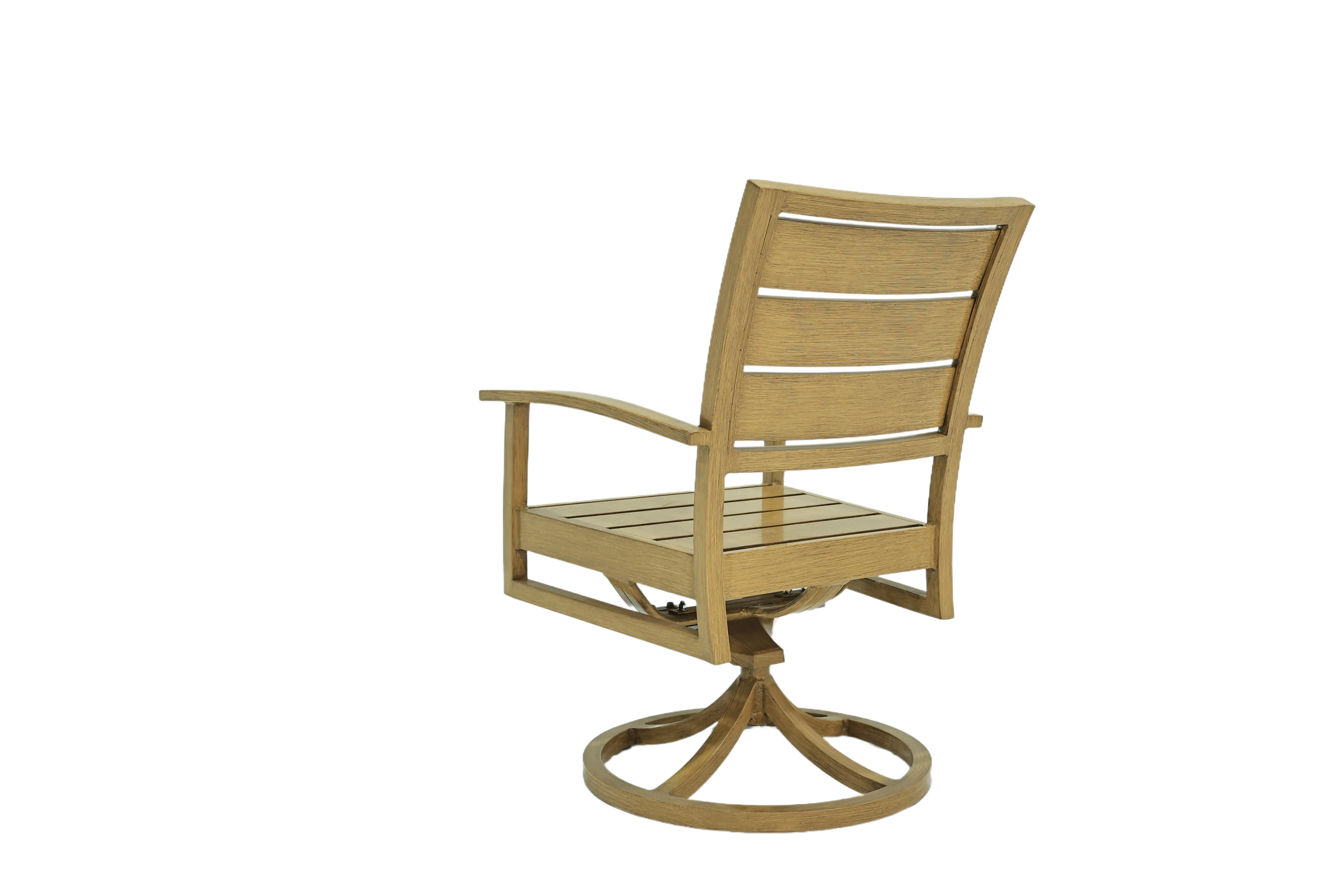 Contemporary Aluminum Outdoor Swivel Arm Chair for Stylish Exteriors